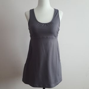 Lululemon Grey Ruched Back Tank Size 8